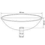 vidaXL Umývadlo z tvrdeného skla, 42 cm, hnedé – Obrázok 4