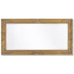 vidaXL Nástenné zrkadlo v barokovom štýle, 100x50 cm, zlaté – Obrázok 5