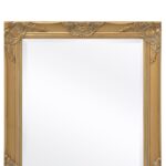 vidaXL Nástenné zrkadlo v barokovom štýle, 100x50 cm, zlaté – Obrázok 7