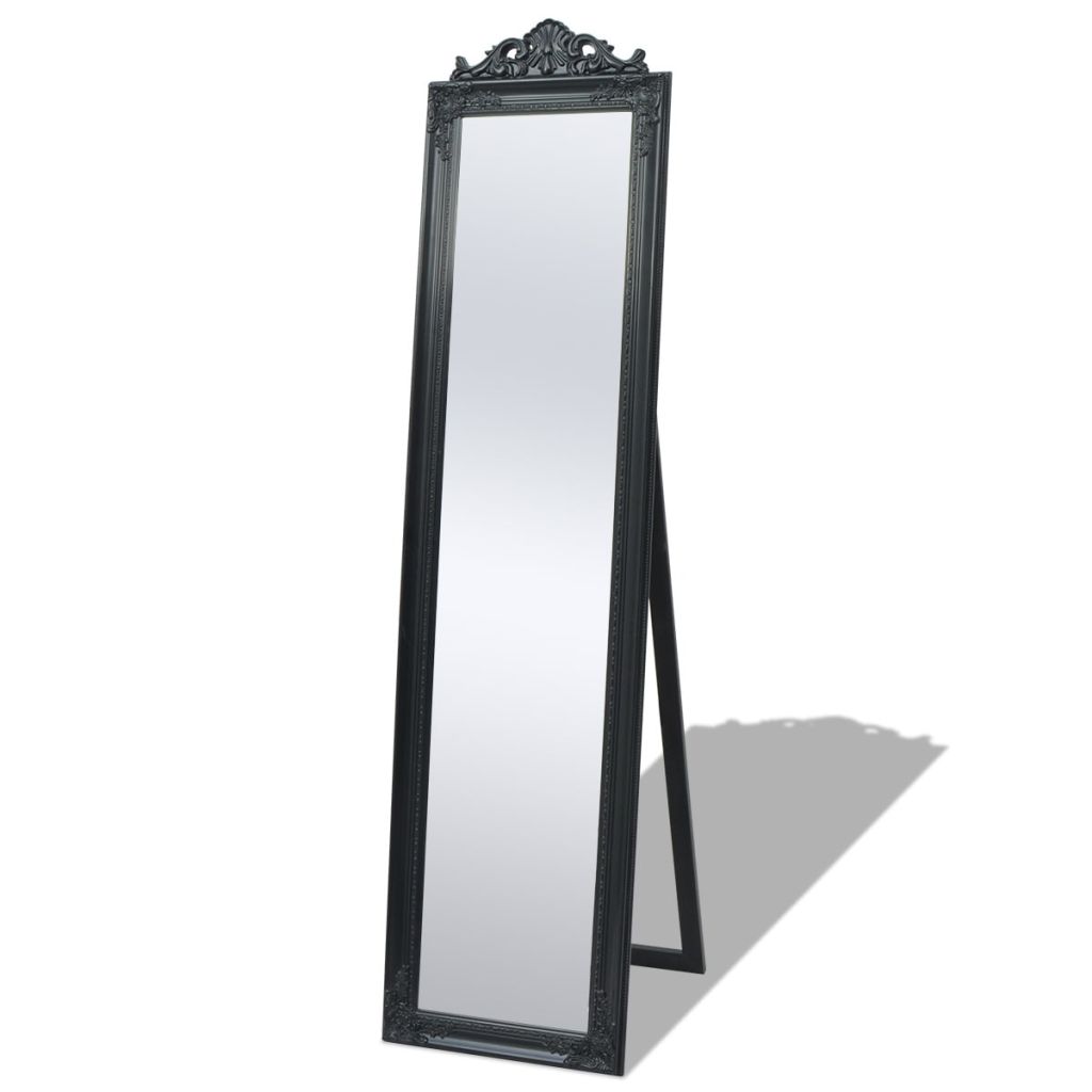 VXL8718475525769_a_en_hd_1.jpg vidaXL Samostatne stojace zrkadlo, barokový štýl, 160x40cm, čierne – Obrázok 1