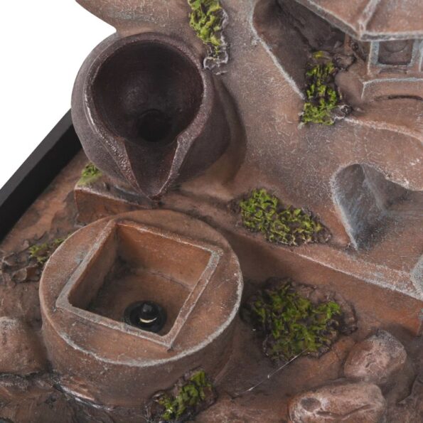 vidaXL Interiérová fontána s LED svetlom, polyresin – Obrázok 5