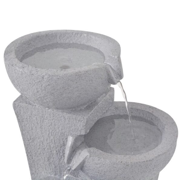 vidaXL Interiérová fontána s LED svetlom, polyresin – Obrázok 4