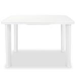 vidaXL Záhradný stôl, biely 101x68x72 cm, plast – Obrázok 2