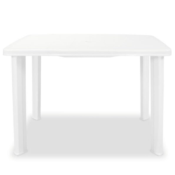 vidaXL Záhradný stôl, biely 101x68x72 cm, plast – Obrázok 2