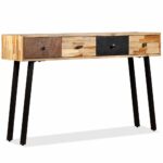 vidaXL Prístavný stolík z recyklovaného teakového dreva, 120x30x76 cm – Obrázok 11
