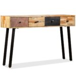 vidaXL Prístavný stolík z recyklovaného teakového dreva, 120x30x76 cm – Obrázok 12