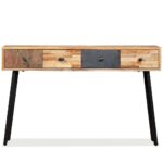 vidaXL Prístavný stolík z recyklovaného teakového dreva, 120x30x76 cm – Obrázok 3
