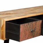 vidaXL Prístavný stolík z recyklovaného teakového dreva, 120x30x76 cm – Obrázok 9