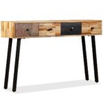 vidaXL Prístavný stolík z recyklovaného teakového dreva, 120x30x76 cm – Obrázok 10