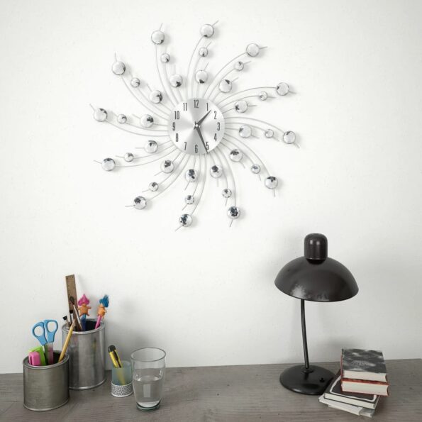 vidaXL Nástenné hodiny s pohonom Quartz moderný dizajn 50 cm – Obrázok 2
