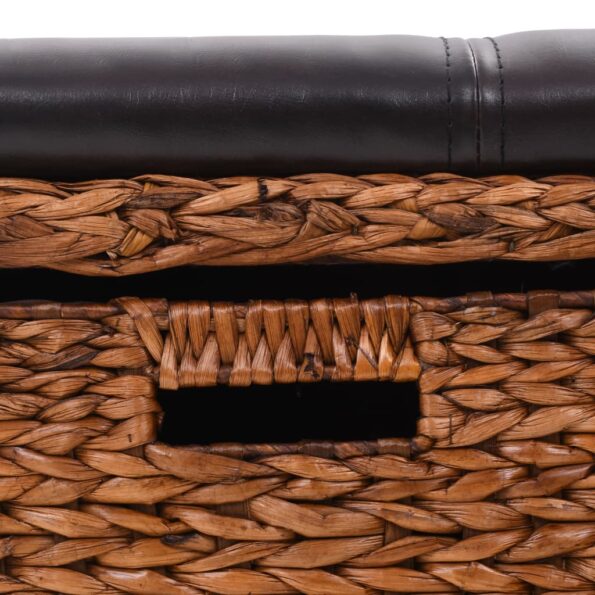 vidaXL Lavica s 2 košíkmi z morskej trávy 71x40x42 cm hnedá – Obrázok 6