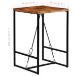vidaXL Barový stôl, recyklovaný masív 70x70x106 cm – Obrázok 12