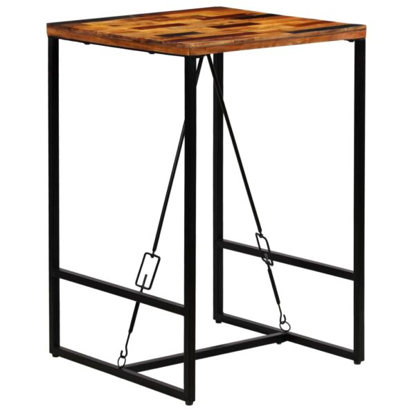 vidaXL Barový stôl, recyklovaný masív 70x70x106 cm – Obrázok 9
