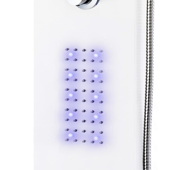 vidaXL Sprchový panel, hliník 20x44x130 cm, biely – Obrázok 4