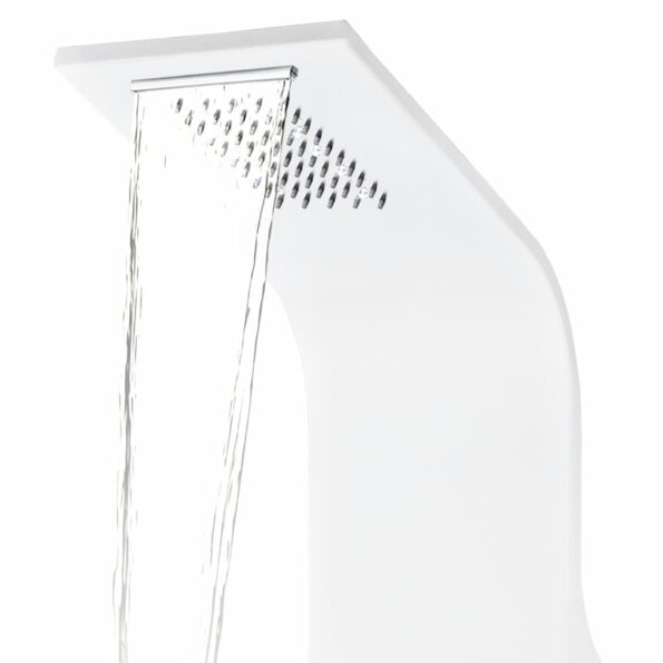 vidaXL Sprchový panel, hliník 20x44x130 cm, biely – Obrázok 6