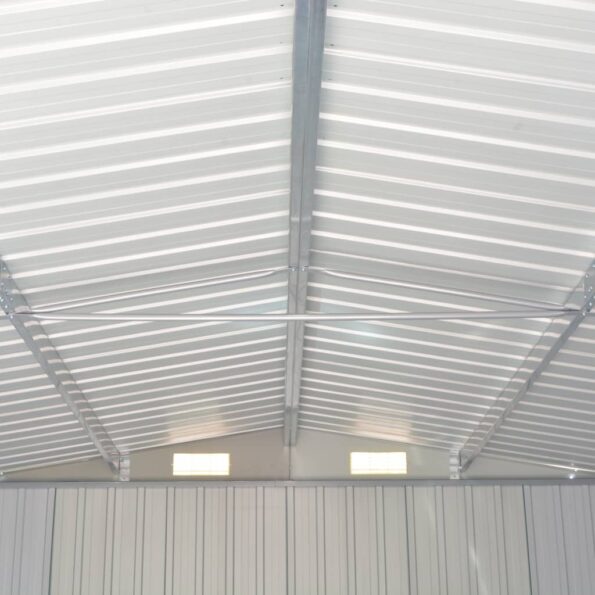 vidaXL Záhradná kôlňa 257x580x181 cm, kov, zelená – Obrázok 2