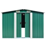 vidaXL Záhradná kôlňa 257x580x181 cm, kov, zelená – Obrázok 5