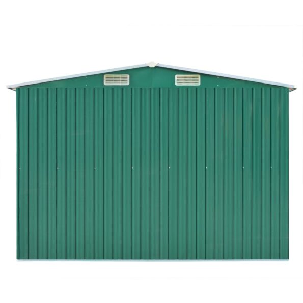 vidaXL Záhradná kôlňa 257x580x181 cm, kov, zelená – Obrázok 6