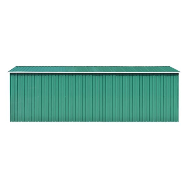 vidaXL Záhradná kôlňa 257x580x181 cm, kov, zelená – Obrázok 7
