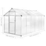 vidaXL Skleník, hliník 362x190x195 cm 13,41 m³ – Obrázok 12