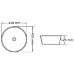 vidaXL Umývadlo biele 41x12,5 cm keramické – Obrázok 6