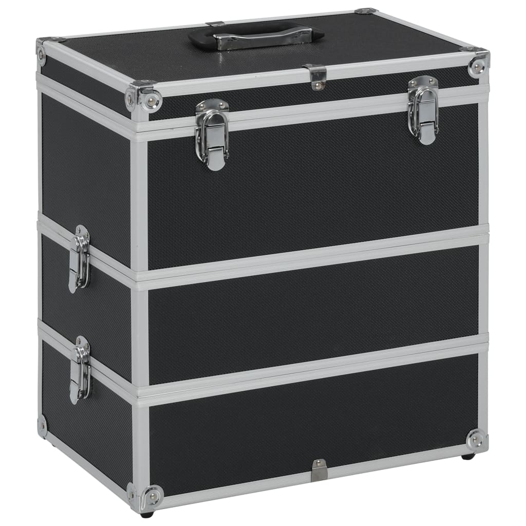 VXL8718475730040_a_en_hd_1.jpg vidaXL Kufrík na make-up čierny 37x24x40 cm hliníkový – Obrázok 1