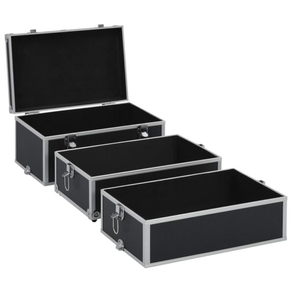 vidaXL Kufrík na make-up čierny 37x24x40 cm hliníkový – Obrázok 7