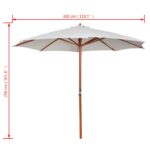 vidaXL Slnečník 300x258 cm, pieskovo biely – Obrázok 7