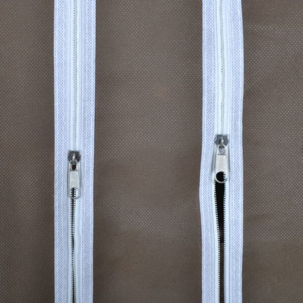vidaXL Látkový šatník s priečinkami a tyčami 45x150x176 cm, hnedý – Obrázok 2
