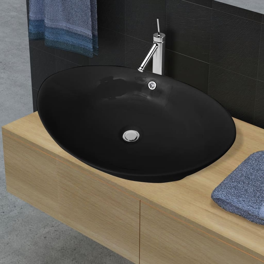 VXL8718475885108_m_en_hd_1.jpg Čierne luxusné keramické umývadlo oválne s prepadom 59 x 38,5 cm – Obrázok 1