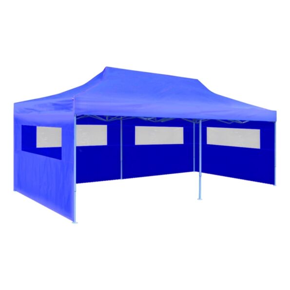 vidaXL Modrý skladací párty stan 3 x 6 m – Obrázok 2