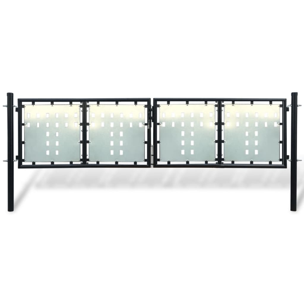 VXL8718475929154_a_en_hd_1.jpg vidaXL Čierna jednokrídlová plotová bránka 300x75 cm – Obrázok 1