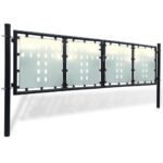 vidaXL Čierna jednokrídlová plotová bránka 300x75 cm – Obrázok 2