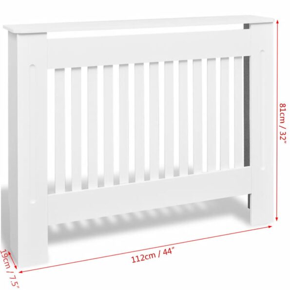 Biely kryt na radiátor z kompozitné drevo 112 cm – Obrázok 4