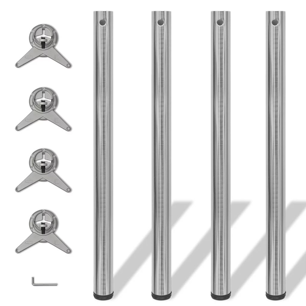 VXL8718475946526_a_en_hd_1.jpg Stolové nohy s nastaviteľnou výškou, brúsený nikel 870 mm 4 ks – Obrázok 1