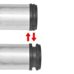 Stolové nohy s nastaviteľnou výškou, brúsený nikel 870 mm 4 ks – Obrázok 3