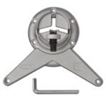 Stolové nohy s nastaviteľnou výškou, brúsený nikel 870 mm 4 ks – Obrázok 4