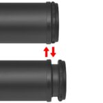 4 výškovo nastaviteľné stolové nožičky čierne 870 mm – Obrázok 3
