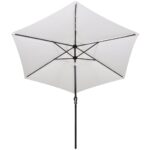 vidaXL Závesný záhradný slnečník s LED 3 m, pieskovo biely – Obrázok 6