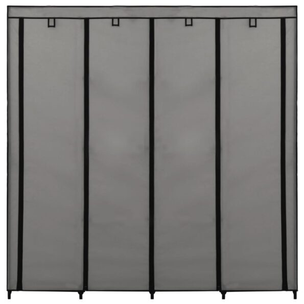 vidaXL Šatník so 4 priehradkami sivý 175x45x170 cm – Obrázok 4