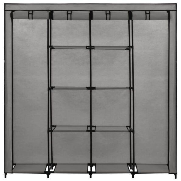 vidaXL Šatník so 4 priehradkami sivý 175x45x170 cm – Obrázok 5