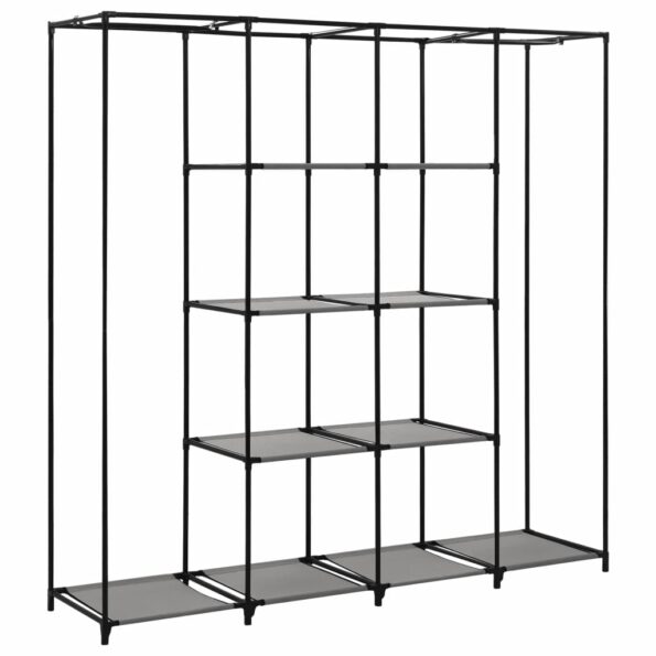 vidaXL Šatník so 4 priehradkami sivý 175x45x170 cm – Obrázok 7