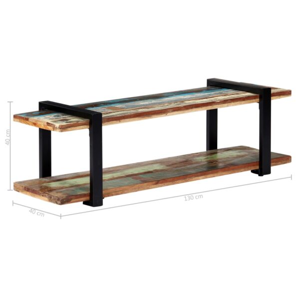 vidaXL TV skrinka 130x40x40 cm, recyklovaný masív – Obrázok 7