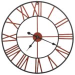 vidaXL Nástenné hodiny červené 58 cm kovové – Obrázok 2