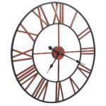 vidaXL Nástenné hodiny červené 58 cm kovové – Obrázok 3