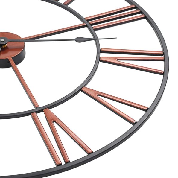 vidaXL Nástenné hodiny červené 58 cm kovové – Obrázok 4