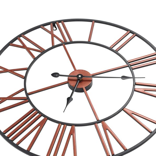 vidaXL Nástenné hodiny červené 58 cm kovové – Obrázok 5