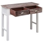 vidaXL Konzolový stolík hnedý 90x30x77 cm drevený – Obrázok 3