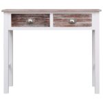vidaXL Konzolový stolík hnedý 90x30x77 cm drevený – Obrázok 4