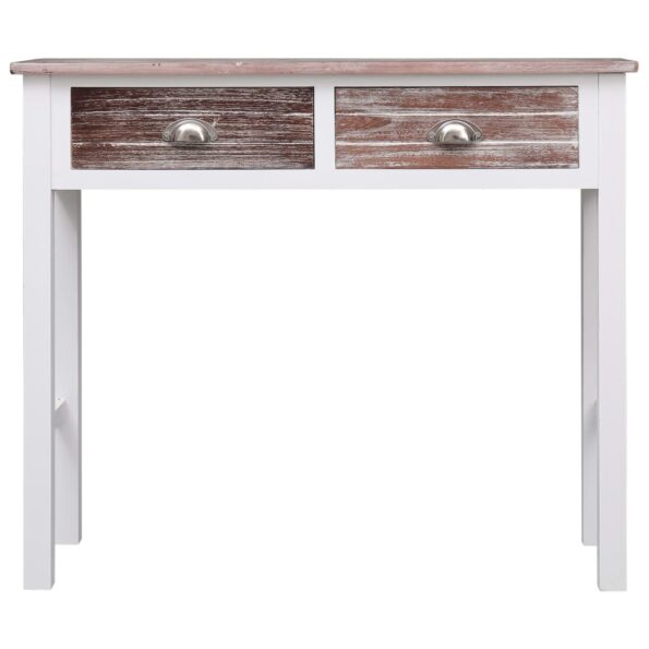 vidaXL Konzolový stolík hnedý 90x30x77 cm drevený – Obrázok 4